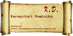 Kereszturi Dominika névjegykártya